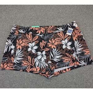 Reel Legends Plus Adventure Shorts Size 1X Midnight Luau Pull On Zip Pocket